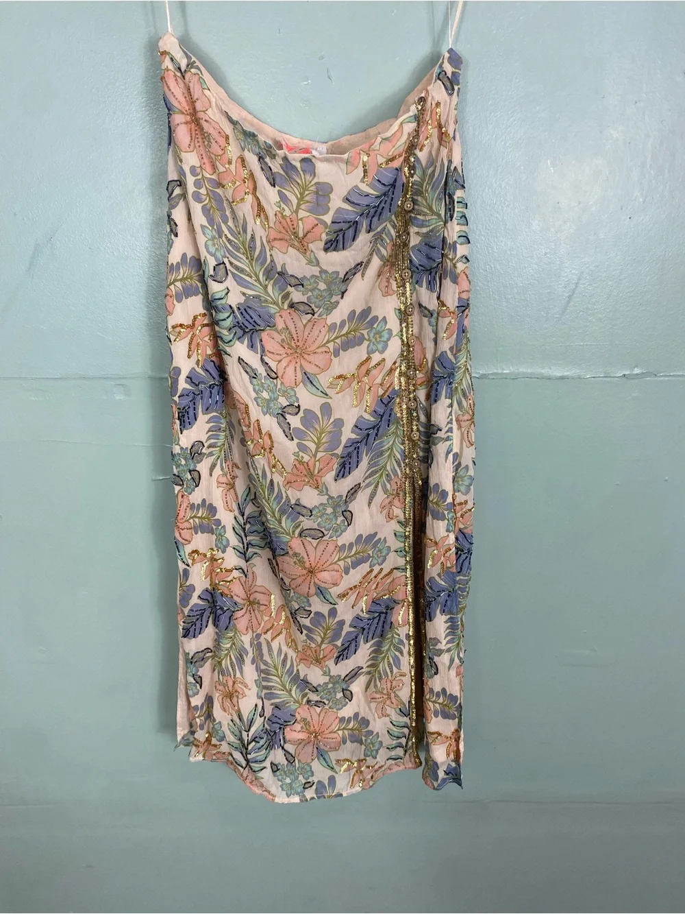 Free People Coconut‎ Grove Skirt Embellished Maxi Floral Medium
